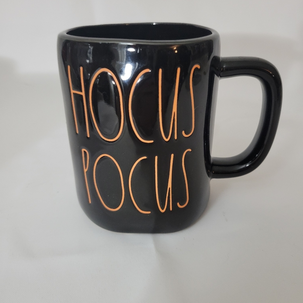 Black Hocus Pocus Mug with Orange Lettering